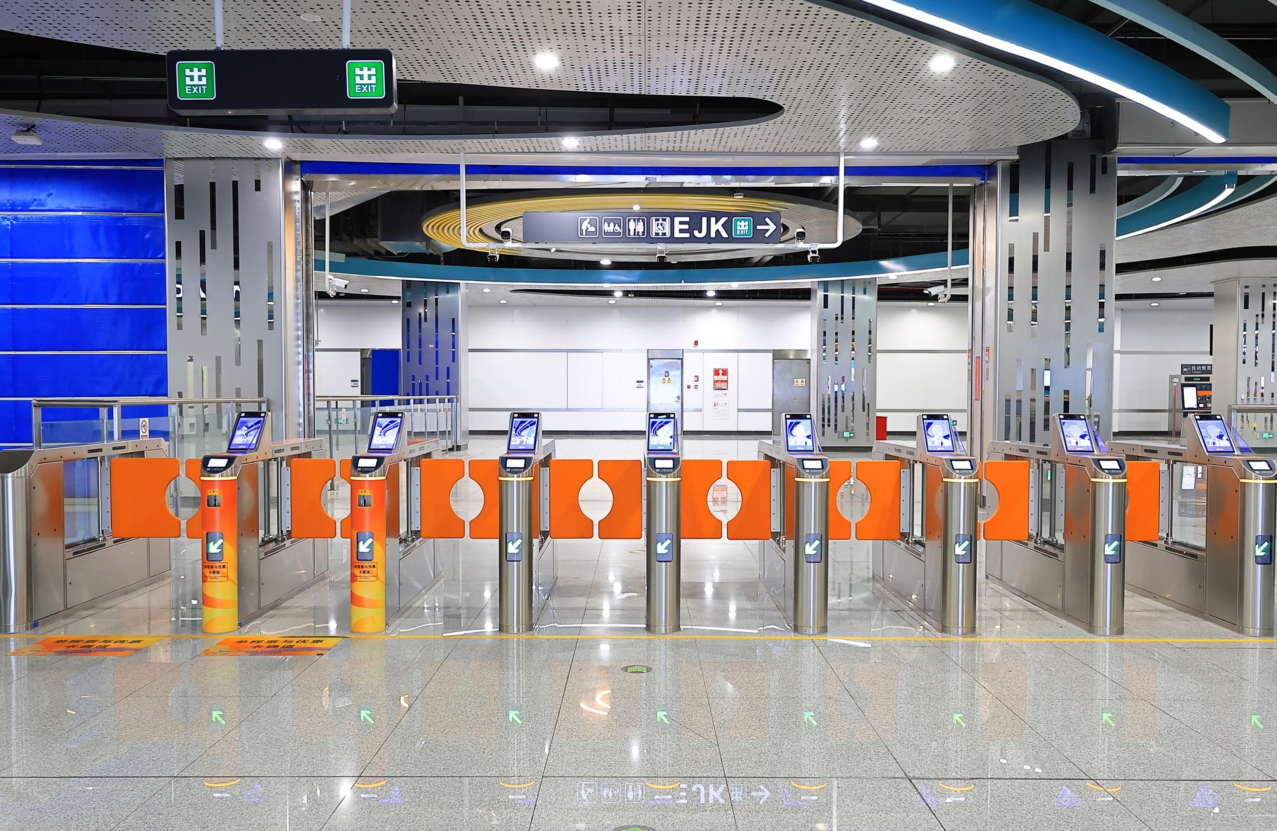 Secure building entry area representing access control technology