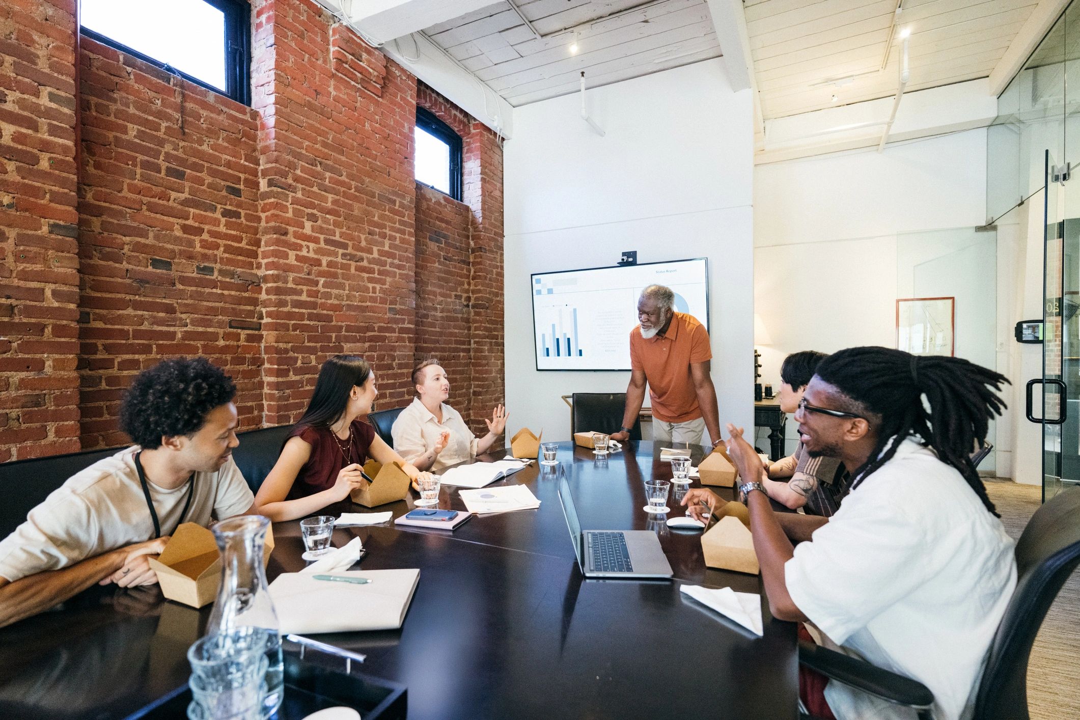 Business team meeting in a boardroom